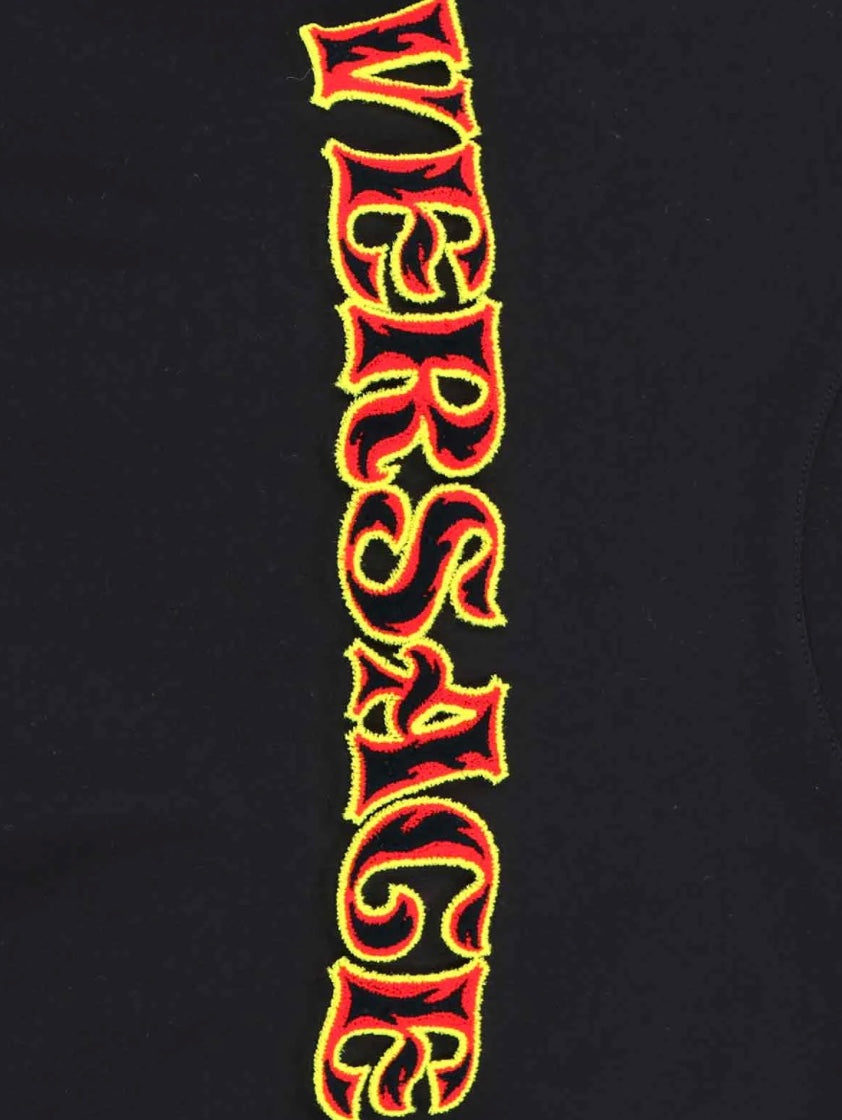 Versace Logo Embroidered Crewneck T-Shirt