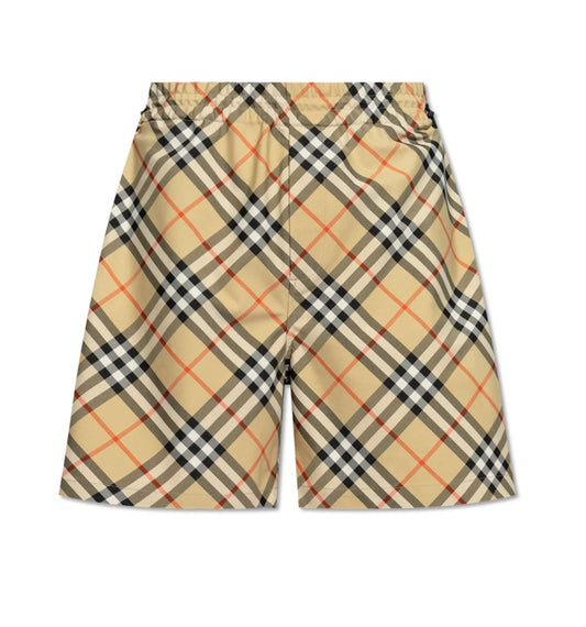 Burberry Vintage Check-Printed Mid-Rise Drawstring Shorts