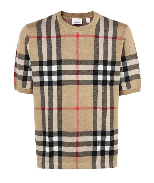 Burberry Vintage Check Short-Sleeved Knitted T-Shirt