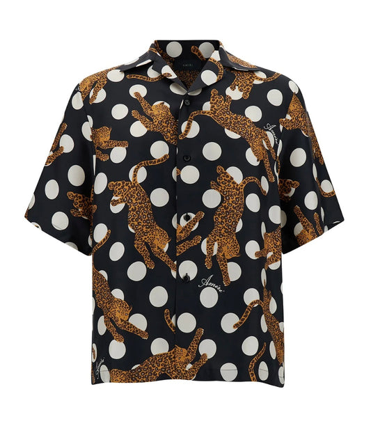 Amiri Dot Printed Short-Sleeved Bowling Shirt