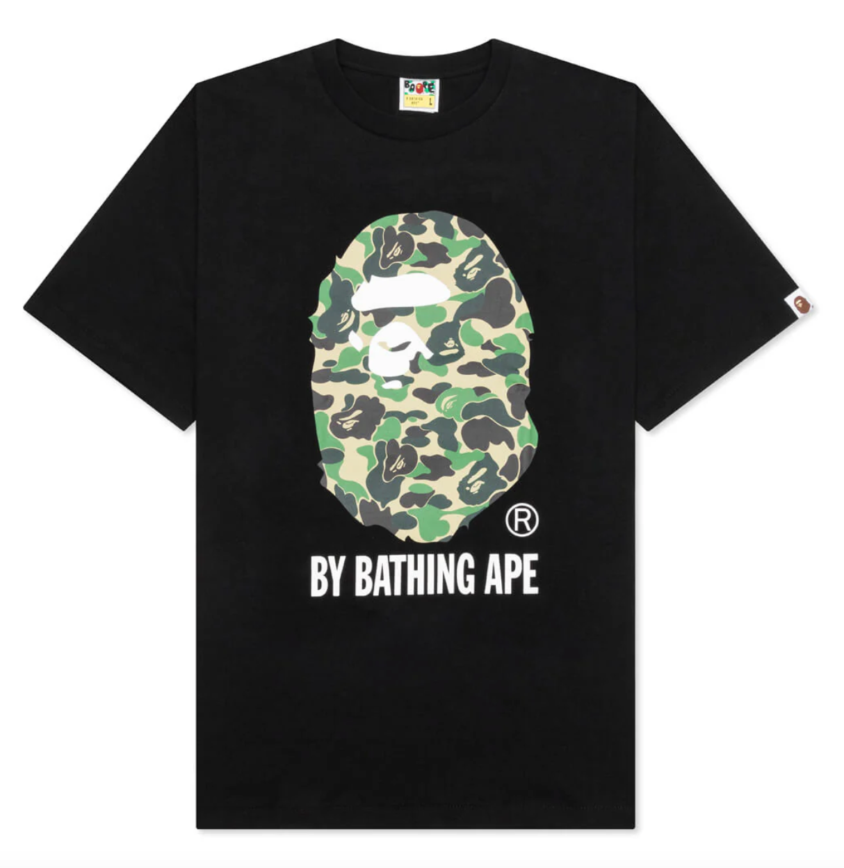 A BATHING APE ABC CAMO BY BATHING APE TEE - BLACK/GREEN