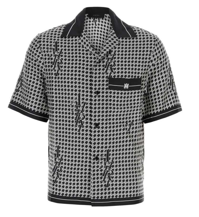 Amiri Houndstooth Bowling Shirt