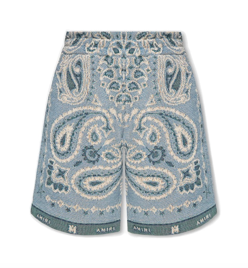 Amiri Paisley Embroidered Shorts