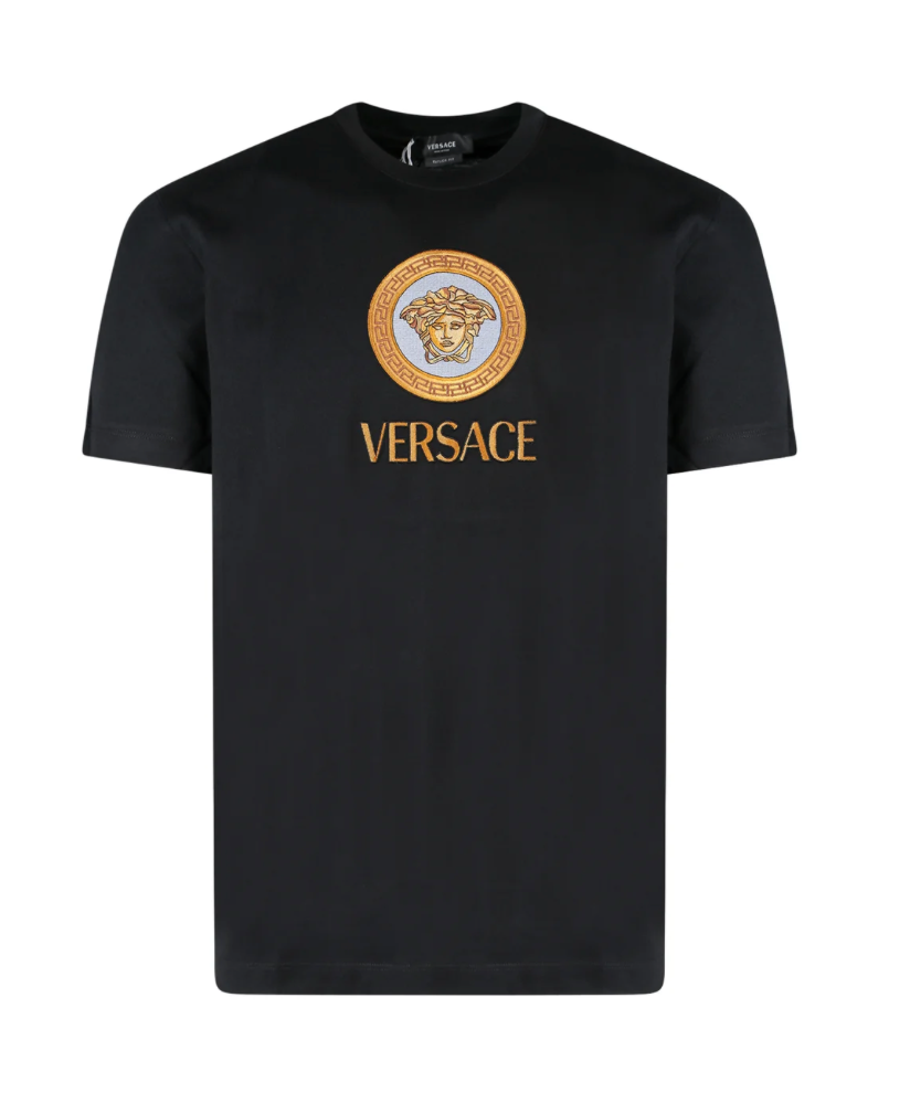 Versace Logo Printed Crewneck T-Shirt