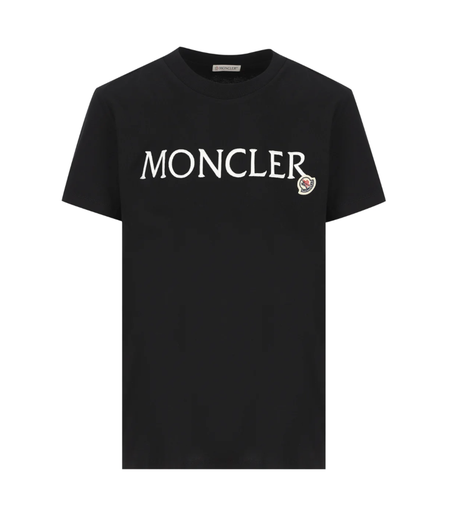 Moncler Logo Embroidered Crewneck T-Shirt